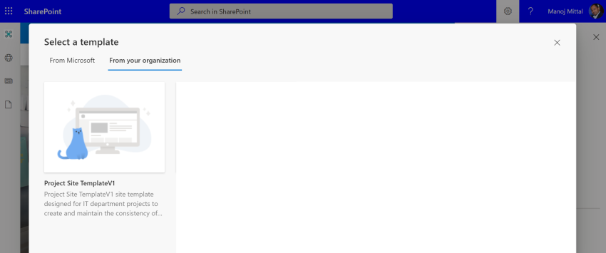 Site Template with SharePoint Online